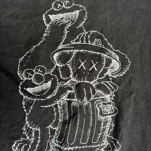 KAWS Sesame Street Black T-Shirt